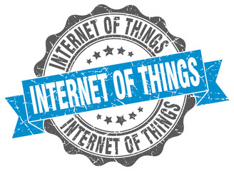 Obraz premium internet of things stamp. sign. seal