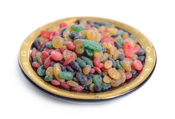 Different african incense grains. Isolated on white background,