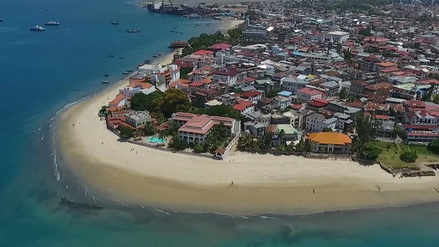 Zanzibar stone town aerial view