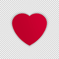 Vector heart isolated on transparent 