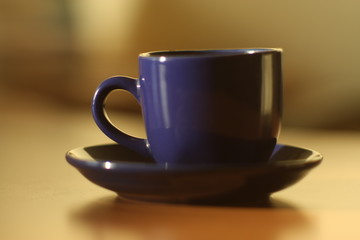 a blue cup