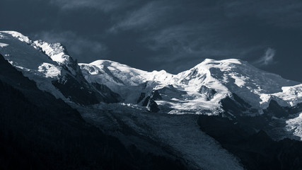 Glacier des Bossons, Dôme du Goûter et Mont-Blanc