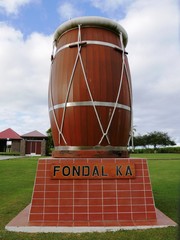 Tambour Ka traditionnel de Guadeloupe. Fondal Ka site de  Duval à Petit-Canal. Antilles françaises