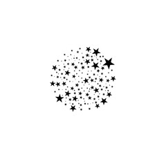 Naklejka na ściany i meble Stars In Circle Vector Illustration. Flat icon star frame symbol