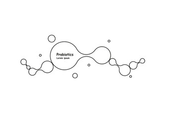 Biotechnology. Symbol molecule. Vector logo template. Abstract molecule vector template. Nanotechnology development. Logo for the medical industry, science, modern technologies