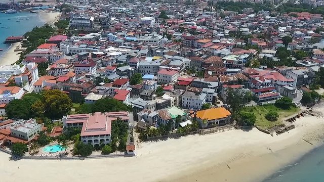 Zanzibar stone town aerial view