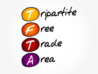 TFTA - Tripartite Free Trade Area acronym, business concept background