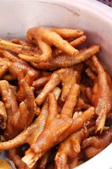 Stewed feet chicken is delicious, chinese food