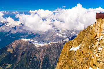 Aiguille du Midi observation station Chamonix, Mont Blanc, Haute-Savoie, Alps, France