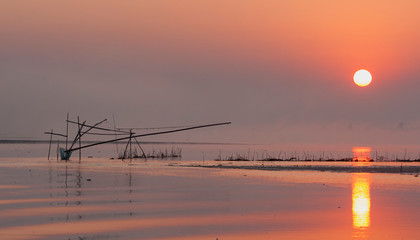 sunset on brahmaputra