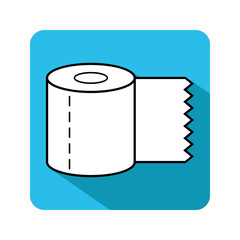 Toilet paper, roll. Flat body hygiene icon. Vector