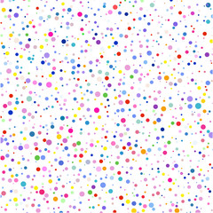 Multicolored circles on a white background.       