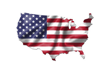 Map of the United States of America.