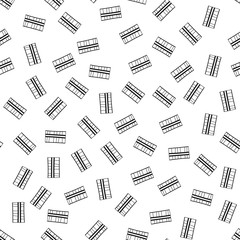 Doodle seamless pattern. Abstract geometric background. Minimalist, Scandinavian style. Black and white illustration.