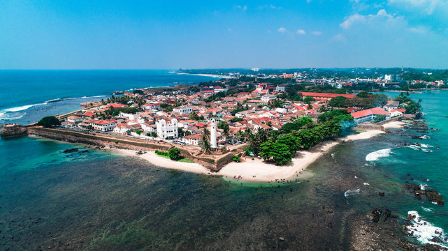 Beautyfull Shot from the top of Galle Fort in sunny day, Sri lanka