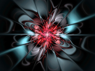 abstract flower fractal shape