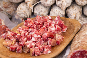 salami and sausage production typical Italian food products