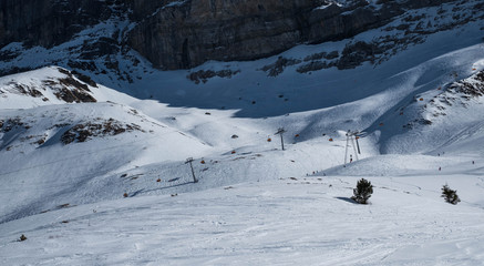Fototapeta na wymiar Schneelandschaft bei der Jungfrau Region
