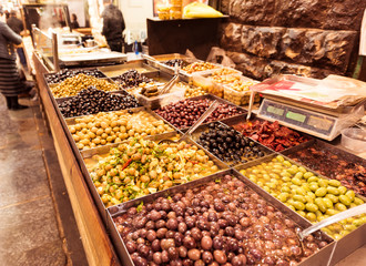 Olive Stall, Mahane Yehuda Market, Jerusalem, Israel, Middle East