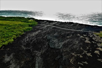 Hawaii - Big Island and Lava from above