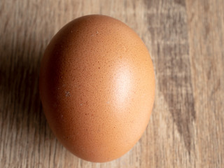 Chicken eggs on  wooden background