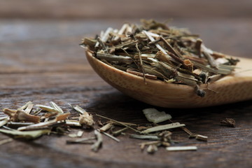 Fototapeta na wymiar Dried clevers (Herbal teas)