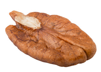 pecan, nut, isolated on white background, clipping path, full depth of field