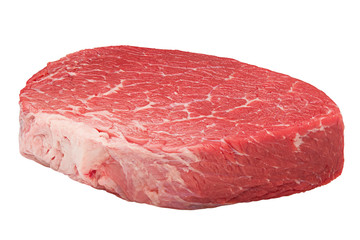 meat, beef, isolated on white background, clipping path, full depth of field