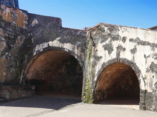 Fototapeta na wymiar Some of the lower chambers at the El Morro Fort, Old San Juan, Puerto Rico