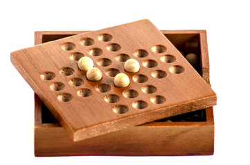 Made of wood line game, with colored balls educational games, logical thinking
