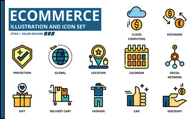 Ecommerce icon set