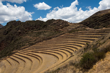 Fototapeta na wymiar Inca agriculture terraces in Pisac