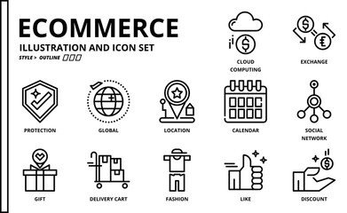 Ecommerce icon set