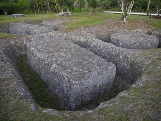 Rota latte stones quarry, also called As Nieves Quarry These are the largest megaliths in the Northern Mariana Islands