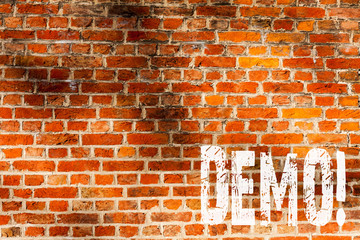 Word writing text Demo. Business concept for Demonstration of products by software companies are...