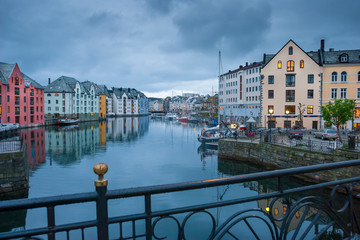 Obraz premium City of Alesund in middle Norway, Scandinavia,