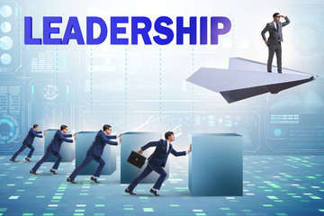 Leadership concept with various business people
