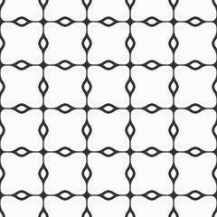 Naklejka premium Abstract seamless geometric pattern with wavy stripes forming a symmetric rectangular grid.