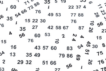 abstract background black numbers on white background