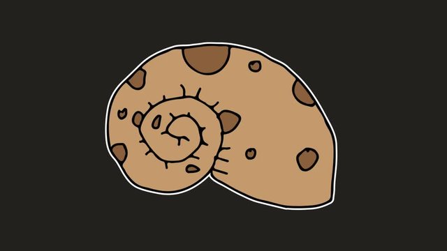 kids drawing black screen with theme of snail house