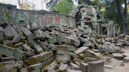 Fototapeta na wymiar Ta Prohm temple at Angkor Wat Siem Reap Cambodia