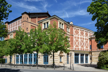 opera house of Richard Wagner in Bayreuth,Germany, named Festspielhaus, shot from a public place