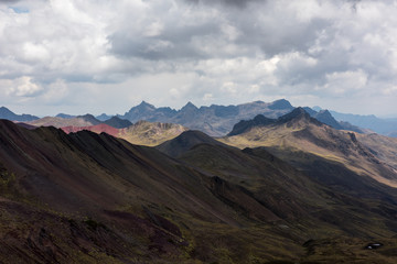 Fototapeta na wymiar Vinicunca rainbow mountains in Peru