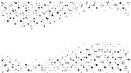 Obraz premium Halftone gradient pattern. Abstract halftone dots background. Monochrome dots pattern. Pop Art, Comic small dots. Wavy twisted strip. Banner with space. Design for presentation, report, flyer, card
