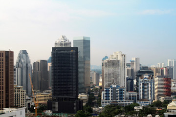 Fototapeta na wymiar Kuala lumpur cityscape. Panoramic view of Kuala Lumpur city