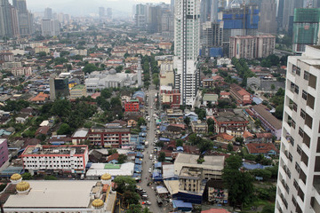 Kuala lumpur cityscape. Panoramic view of Kuala Lumpur city