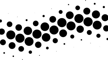 Halftone gradient pattern. Abstract halftone big dots background. Monochrome dots pattern. Pop Art, Comic big dots. Big circles strip. Banner with space. Design for presentation, report, flyer, card