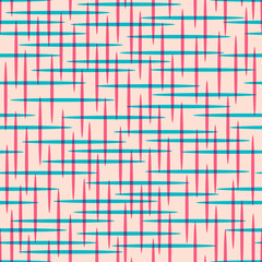 Abstract seamless pattern with thin colorful transparent intersecting lines. Vector illustration.