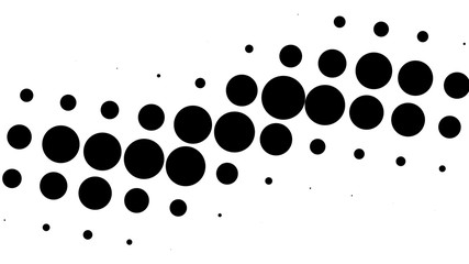 Halftone gradient pattern. Abstract halftone big dots background. Monochrome dots pattern. Pop Art, Comic big dots. Big circles strip. Banner with space. Design for presentation, report, flyer, card