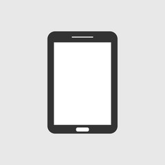 Mobile phone, cellphone with 4g lte sign isolated on background. Smartphone technology. Digital device icon. Vector flat design